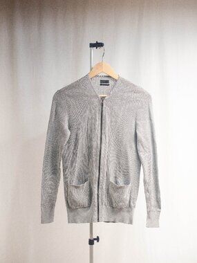 AllSaints Metz cardigan knitted bomber sweater